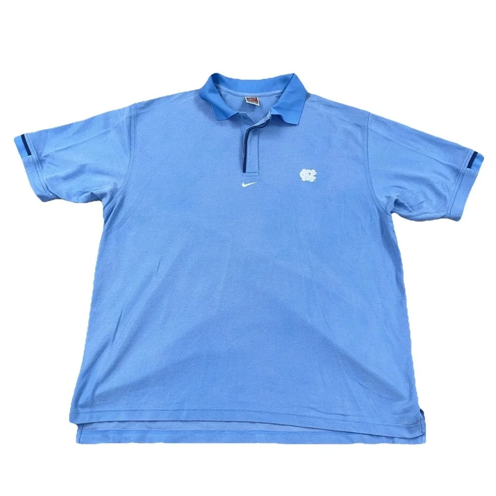 Vintage North Carolina Tar Hills Polo Shirt Men XXL 2XL Nike Center‎ Swoosh 90s